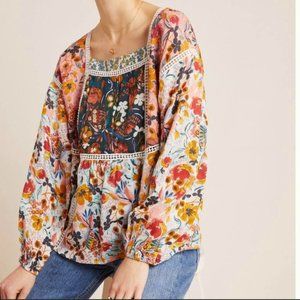 MEAVE BY ANTHROPOLOGIE Nikki Peasant Blouse